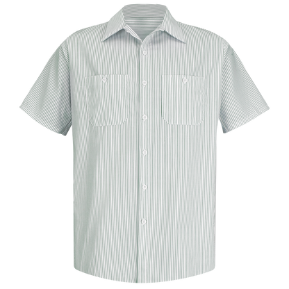 Red Kap Men's Short Sleeve Striped Work Shirt