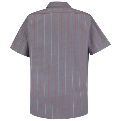 Red Kap Men's Short Sleeve Industrial Stripe Work Shirt