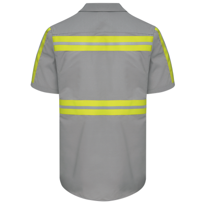 Red Kap Short Sleeve Enhanced Visibility Industrial Work Shirt