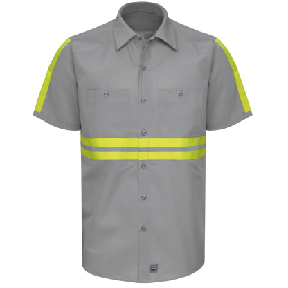 Red Kap Short Sleeve Enhanced Visibility Industrial Work Shirt