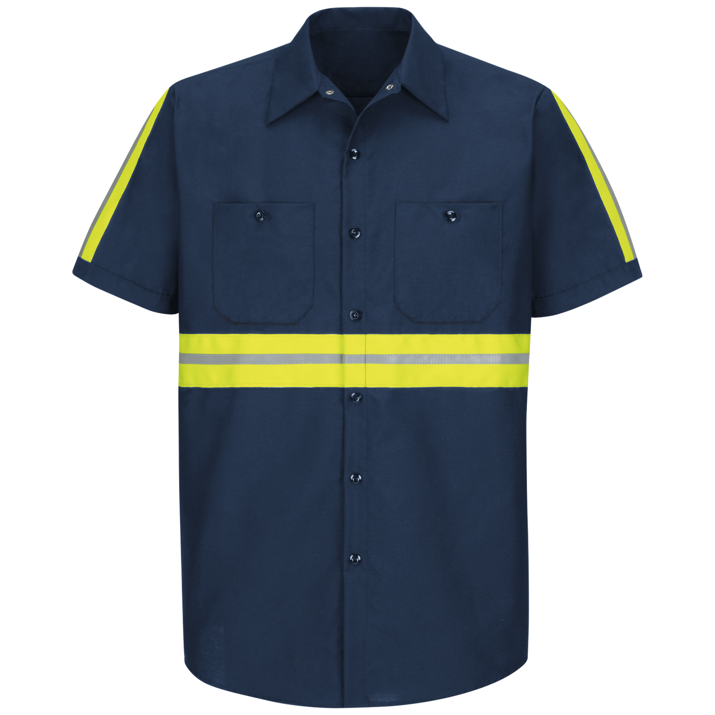 Red Kap Short Sleeve Enhanced Visibility Industrial Work Shirt