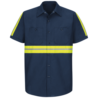 Red Kap Short Sleeve Enhanced Visibility Industrial Work Shirt