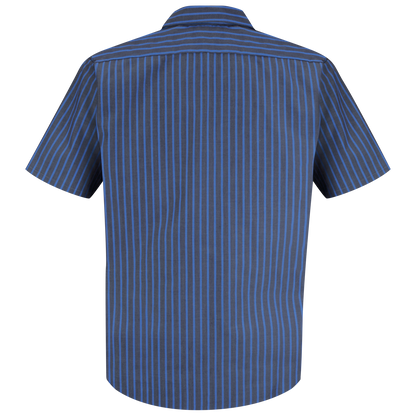 Red Kap Men's Short Sleeve Industrial Stripe Work Shirt