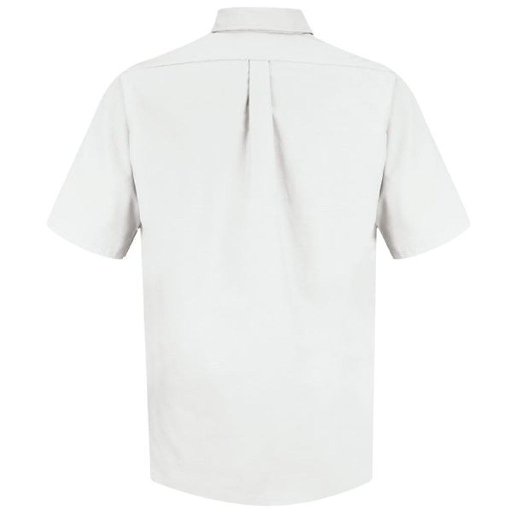 Camisa de vestir de popelina de manga corta para hombre Lexus® - Blanca