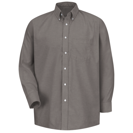 Red Kep Men's Long Sleeve Executive Oxford Dress Shirt -Grey