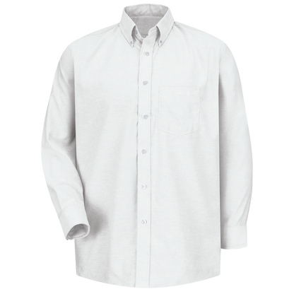 Red Kep Men's Long Sleeve Executive Oxford Dress Shirt - White