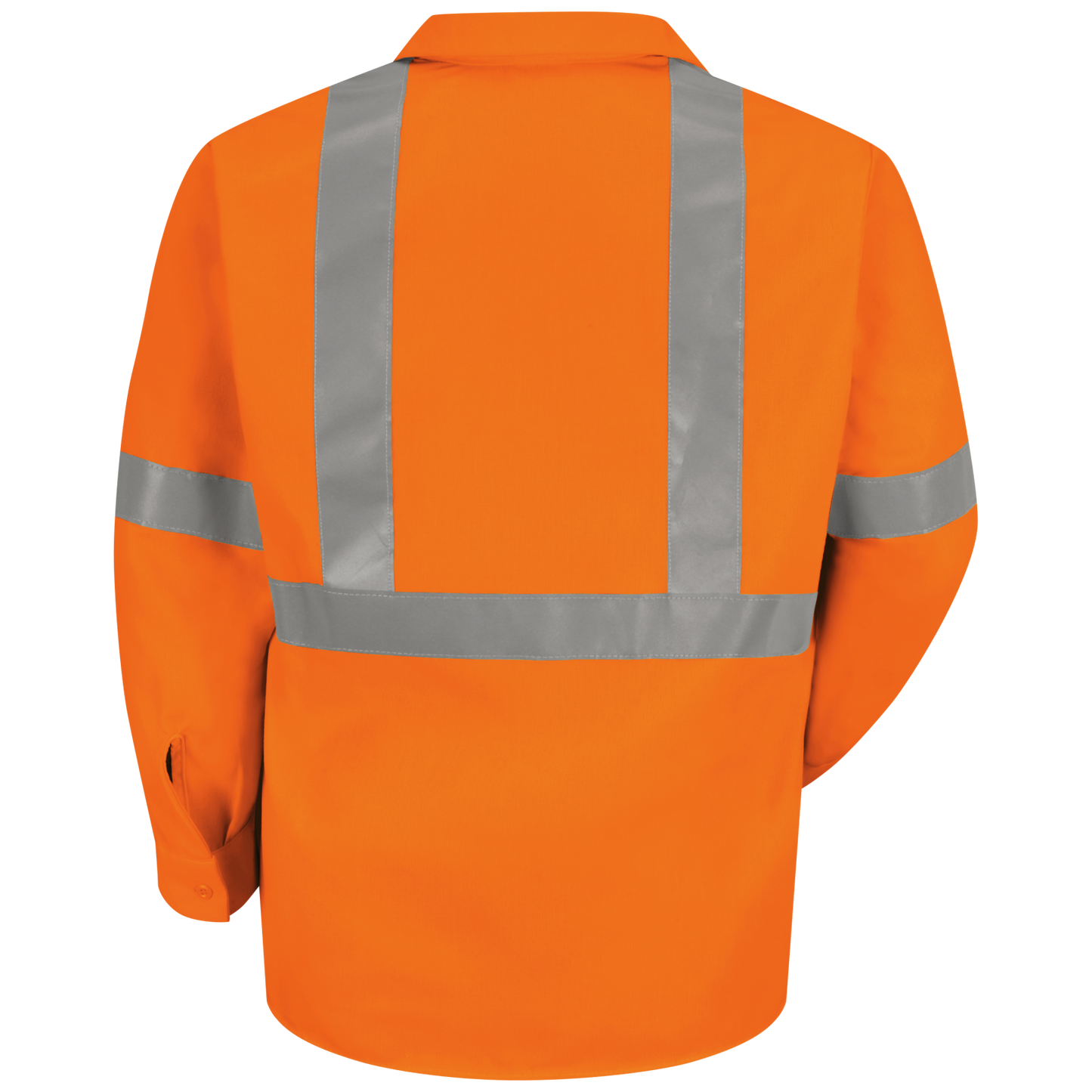 Red Kap Men's Hi-Visibility Orange Long Sleeve Work Shirt - Type R, Class 2