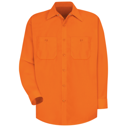 Red Kap  Long Sleeve Enhanced Visibility Work Shirt