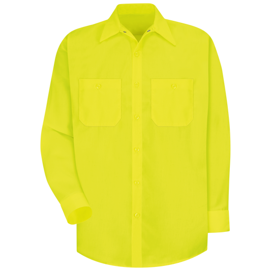 Red Kap  Long Sleeve Enhanced Visibility Work Shirt