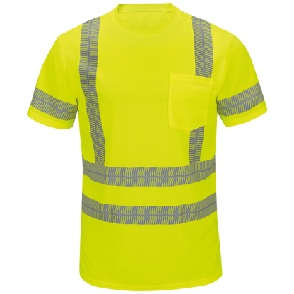 Red Kap Short Sleeve Hi-Visibility T-Shirt, Type R Class 3