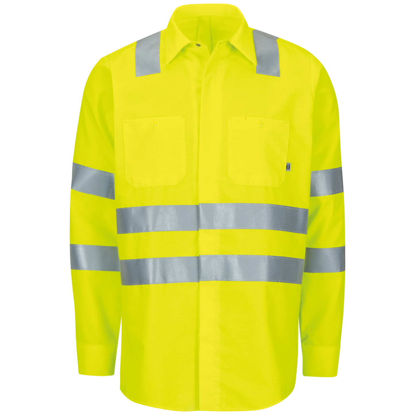 Red Kap Long Sleeve Hi-Visibility Ripstop Work Shirt with MIMIX® + OilBlok, Type R Class 3