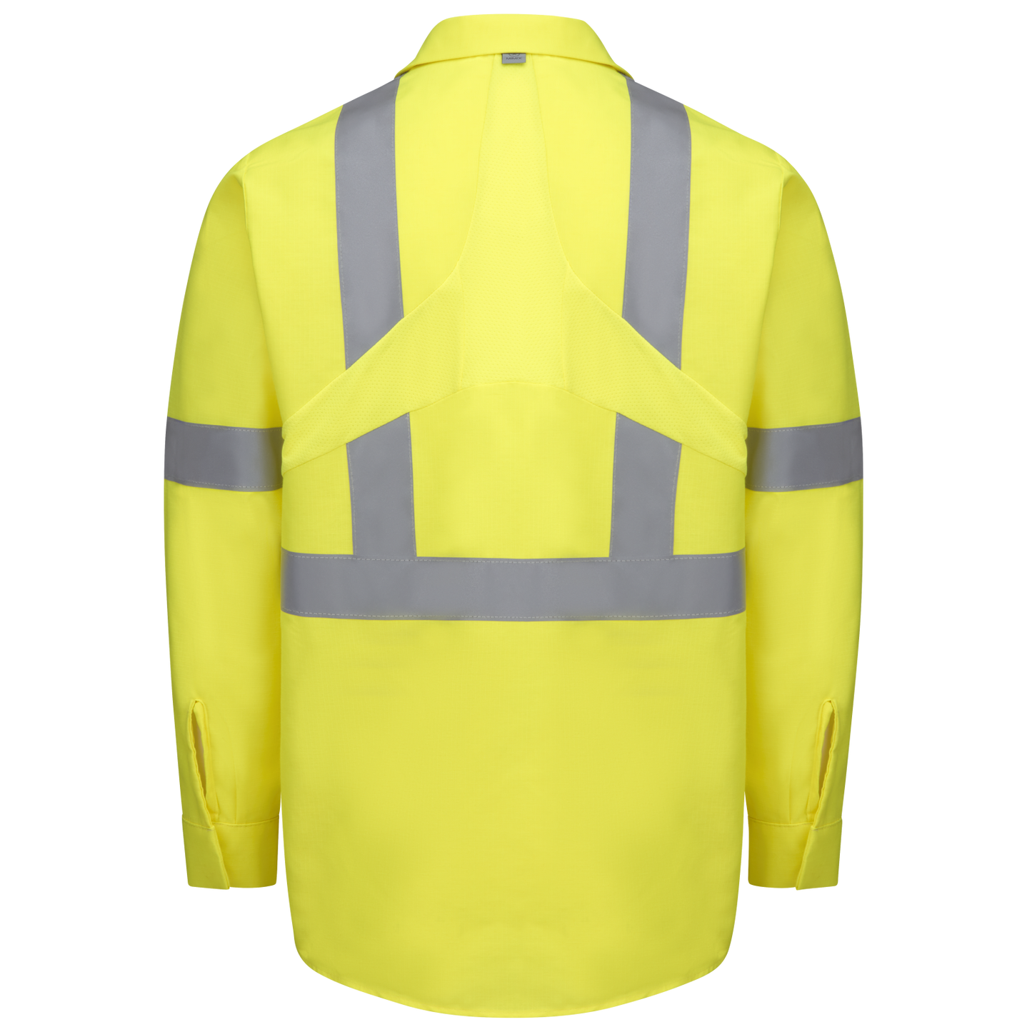 Red Kap Long Sleeve Hi-Visibility Ripstop Work Shirt with MIMIX® + OilBlok, Type R Class 2