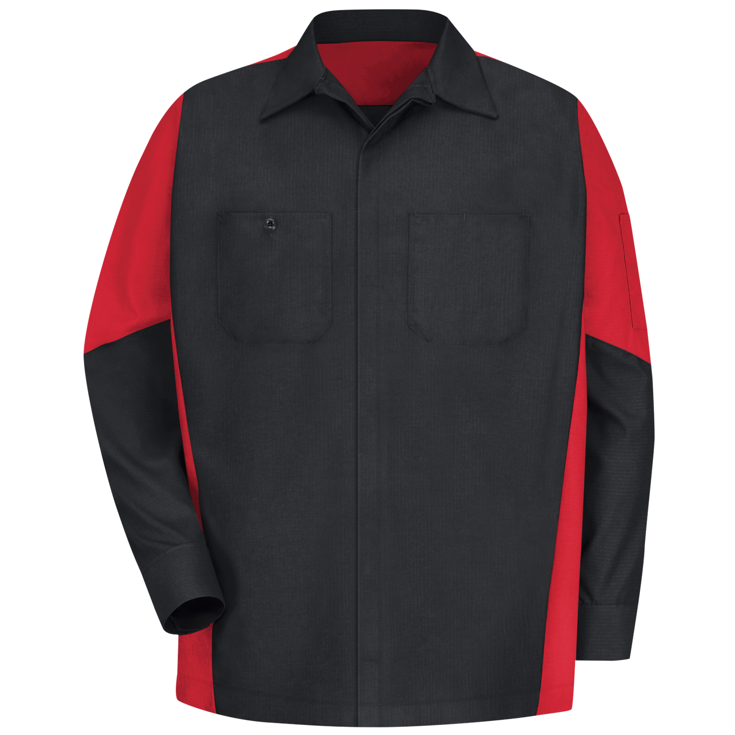 Red Kap Men's Long Sleeve Two-Tone Crew Shirt