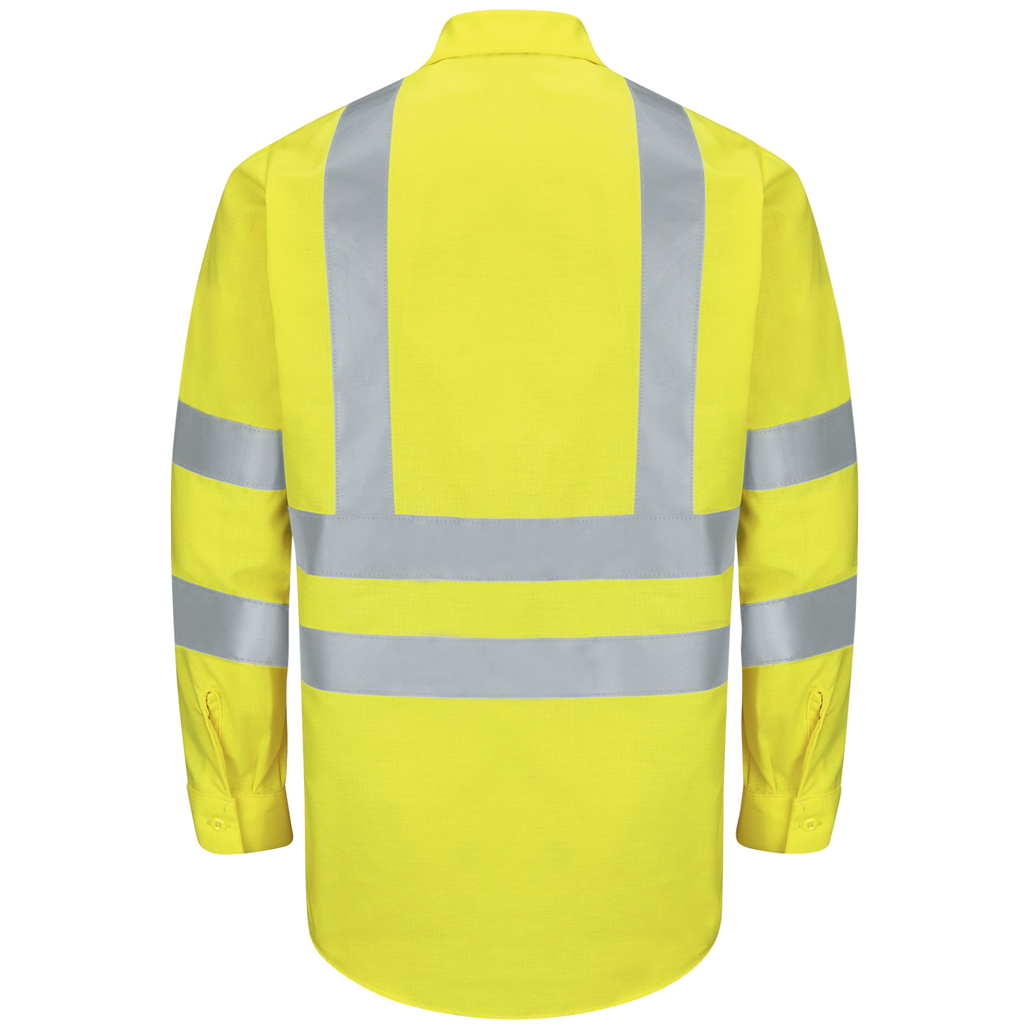 Red Kap Men's Hi-Visibility Long Sleeve Ripstop Work Shirt - Type R, Class 3