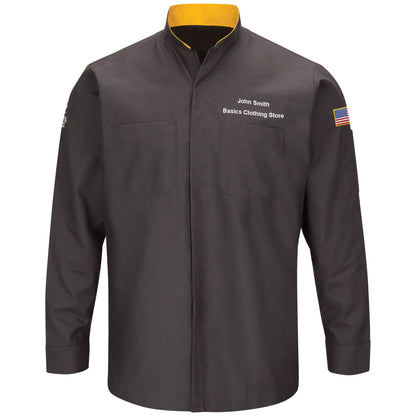 Chevrolet Long Sleeve Technician Shirt - Charcoal with Grey Accent