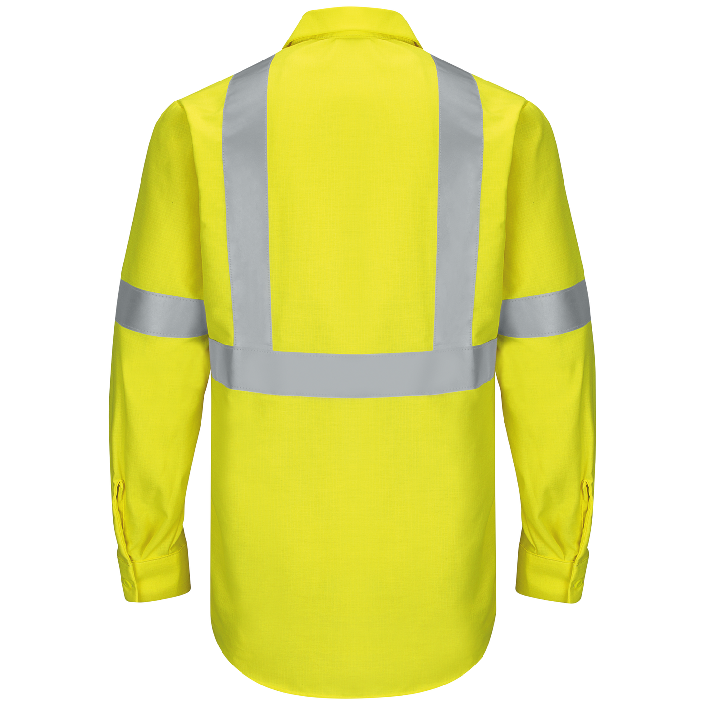 Red Kap Men's Hi-Visibility Long Sleeve Ripstop Work Shirt - Type R, Class 2