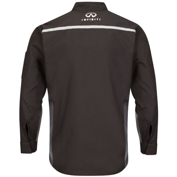 Infiniti® Long Sleeve Technician Shirt - Black/Charcoal