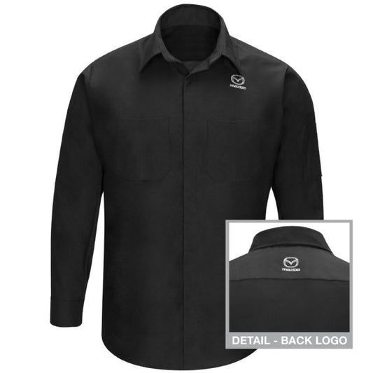 Mazda Long Sleeve Technician Shirt - Black