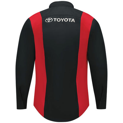 Toyota® Long Sleeve Ripstop Technician Shirt - Black with Red Mesh Accents