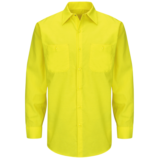 Red Kap Long Sleeve Enhanced Visibility Ripstop Work Shirt