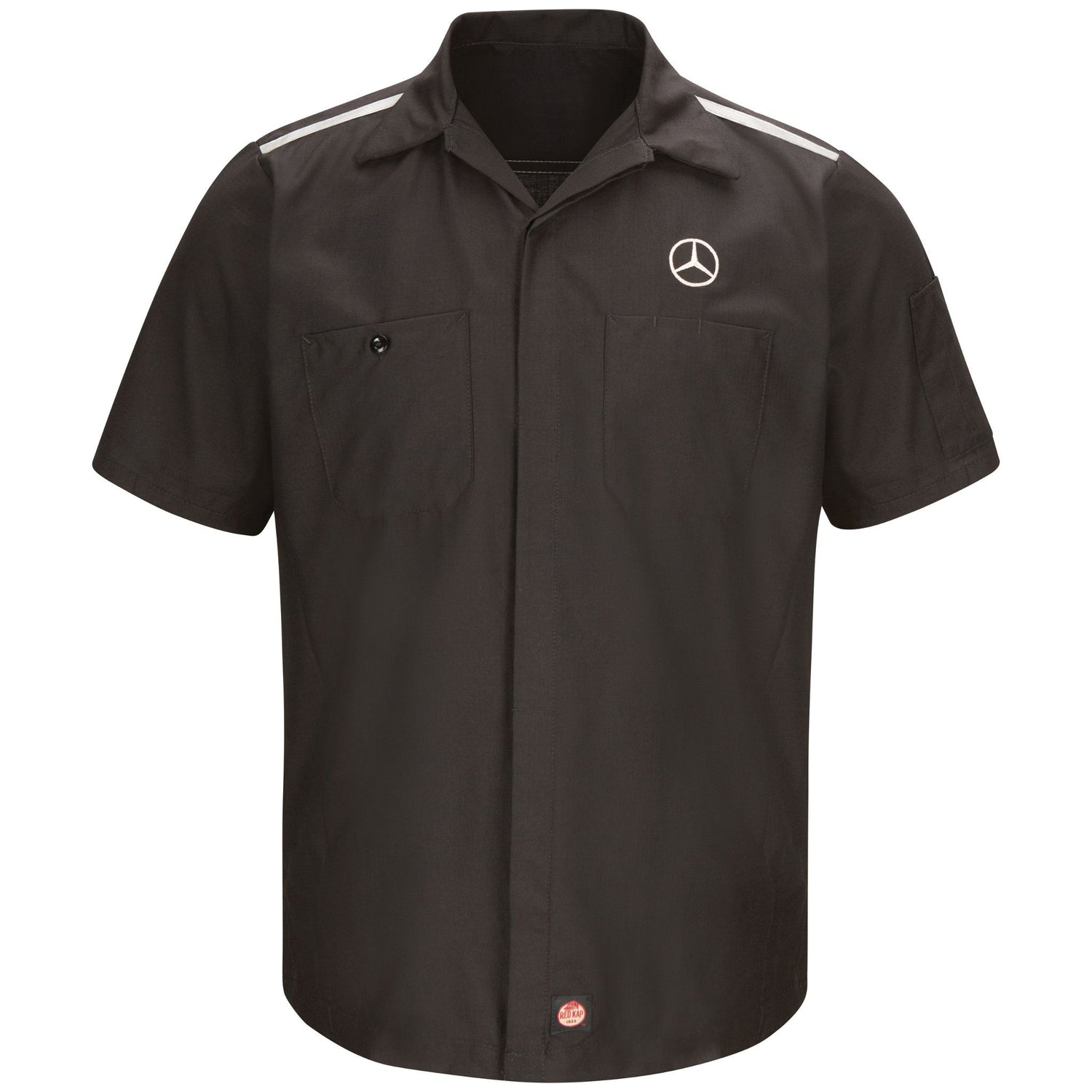 Mercedes Crew Shirt S/S with Reflective Striping, Shoulders and Back Yoke - Basics Clothing Store