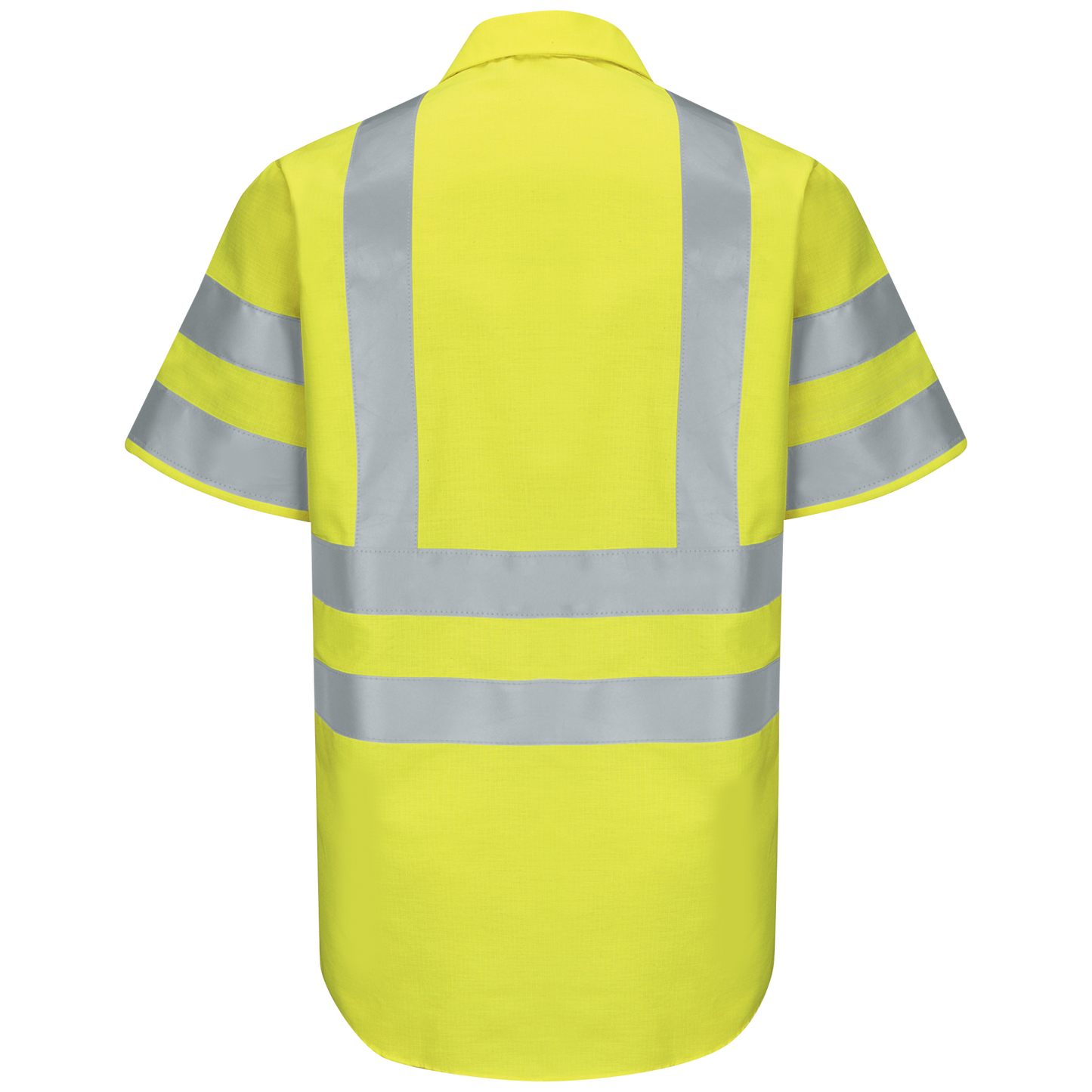 Red  Kap Men's Hi-Visibility Short Sleeve Ripstop Work Shirt - Type R, Class 3