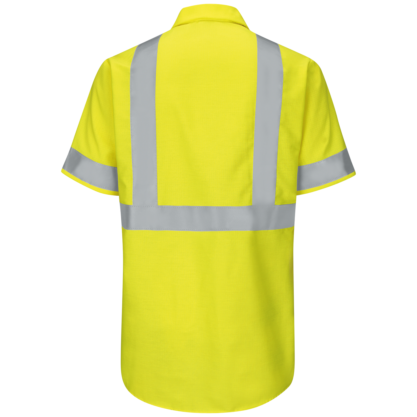 Red Kap Men's Hi-Visibility Short Sleeve Ripstop Work Shirt - Type R, Class 2