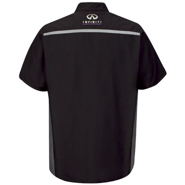 Infiniti® Short Sleeve Technician Shirt - Black/Charcoal