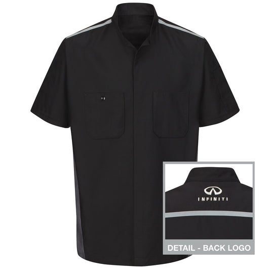 Infiniti® Short Sleeve Technician Shirt - Black/Charcoal