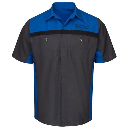 Subaru Short Sleeve Technician Shirt - Royal Blue / Charcoal