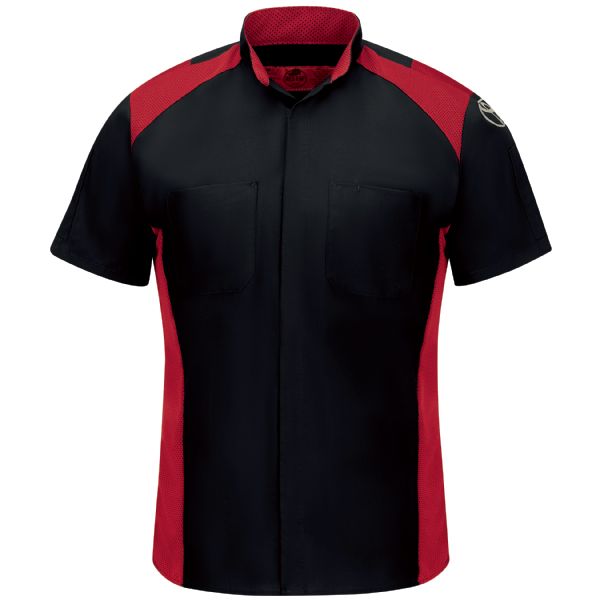 Toyota® Short Sleeve Ripstop Technician Shirt - Black with Red