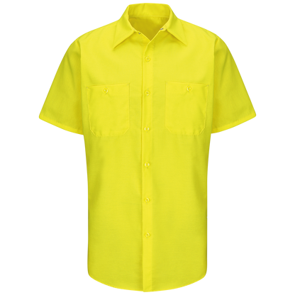 Red Kap Short Sleeve Enhanced Visibility Ripstop Work Shirt