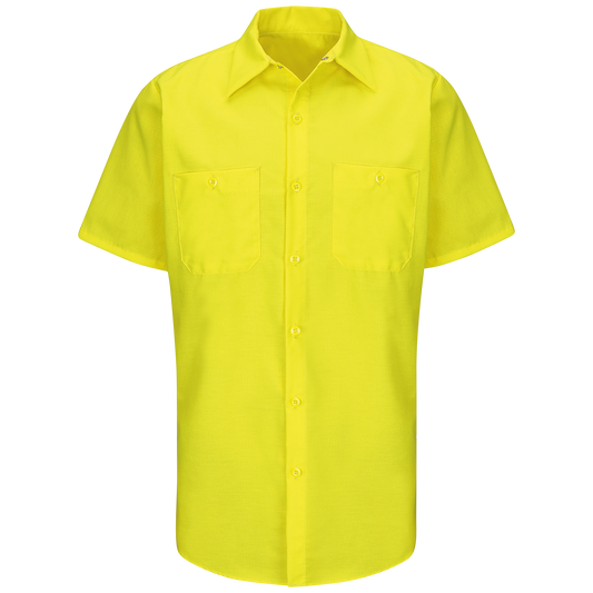 Red Kap Short Sleeve Enhanced Visibility Ripstop Work Shirt