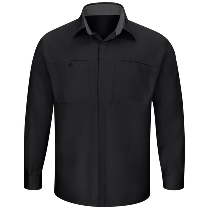 Red Kap Men's Long Sleeve Performance Plus Shop Shirt with OilBlok Technology