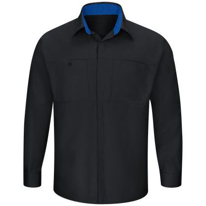 Red Kap Men's Long Sleeve Performance Plus Shop Shirt with OilBlok Technology