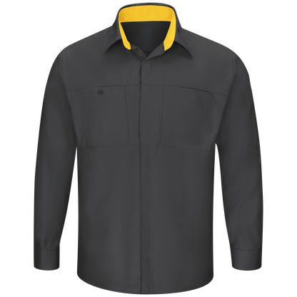 Red Kap Men's Long Sleeve Performance Plus Shop Shirt with OilBlok Technology