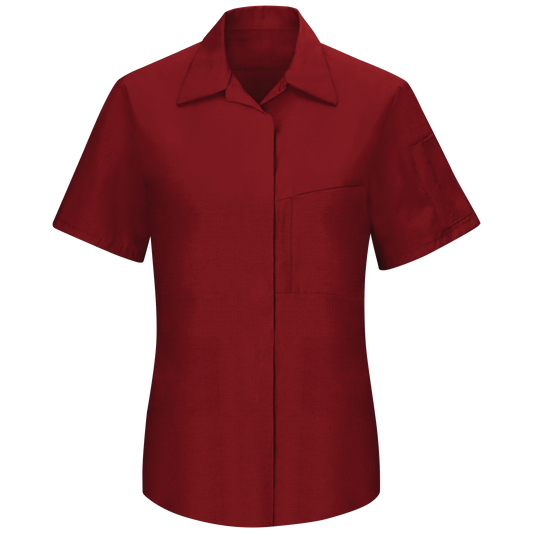 Red Kap Women's Short Sleeve Performance Plus Shop Shirt with OilBlok Technology