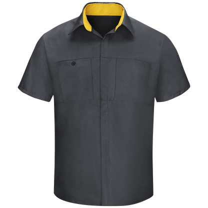 Red Kap Men's Short Sleeve Performance Plus Shop Shirt With Oilblok Technology