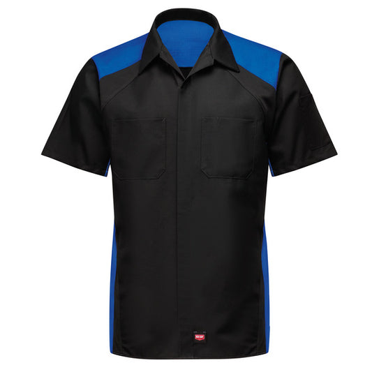 Hyundai® Short Sleeve Technician Shirt - Black /Royal Blue -  SY42HY