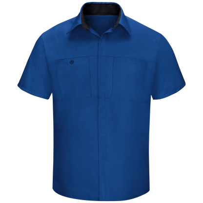 Red Kap Men's Short Sleeve Performance Plus Shop Shirt With Oilblok Technology