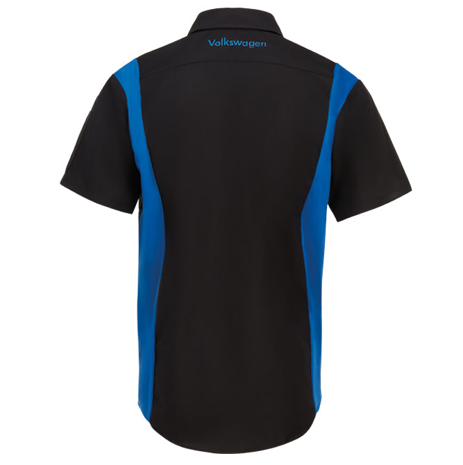 Volkswagen® Short Sleeve OilBLock Tech Shirt - Black / Royal Blue