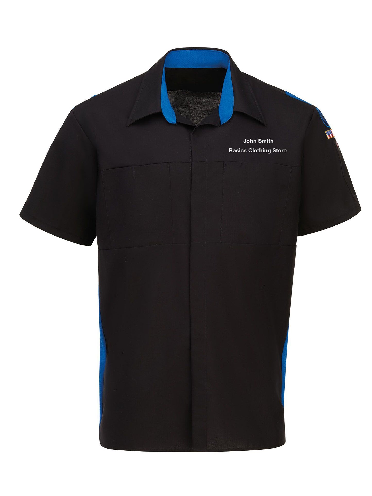 Volkswagen® Short Sleeve OilBLock Tech Shirt - Black / Royal Blue