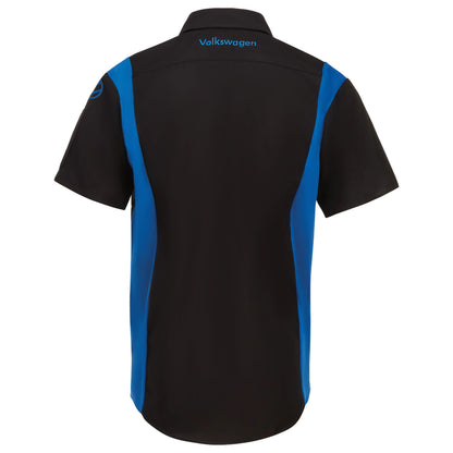 Volkswagen® Short Sleeve OilBLock Tech Shirt - Black / Royal Blue
