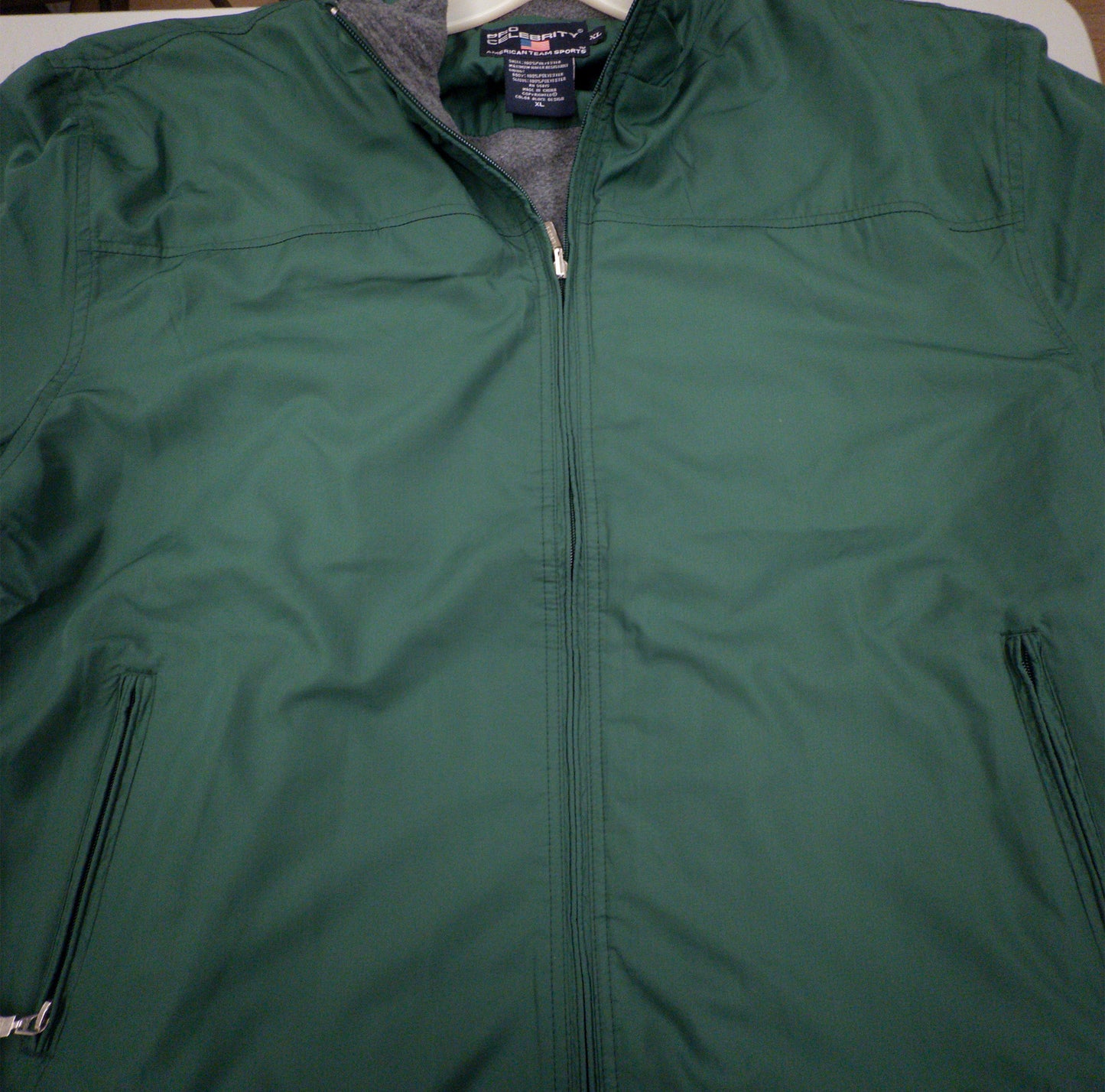 Pro Celebrity Green Windbreaker, Clearance