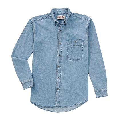 Wrangler Rugged Wear® Denim Basic Shirt - Stonewash