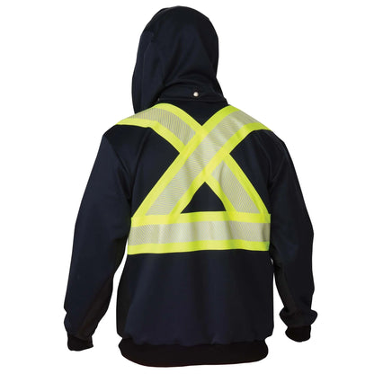 Big Bill High Visibility Zip-Front Hoodie with Reflective Material -RT37HVF7