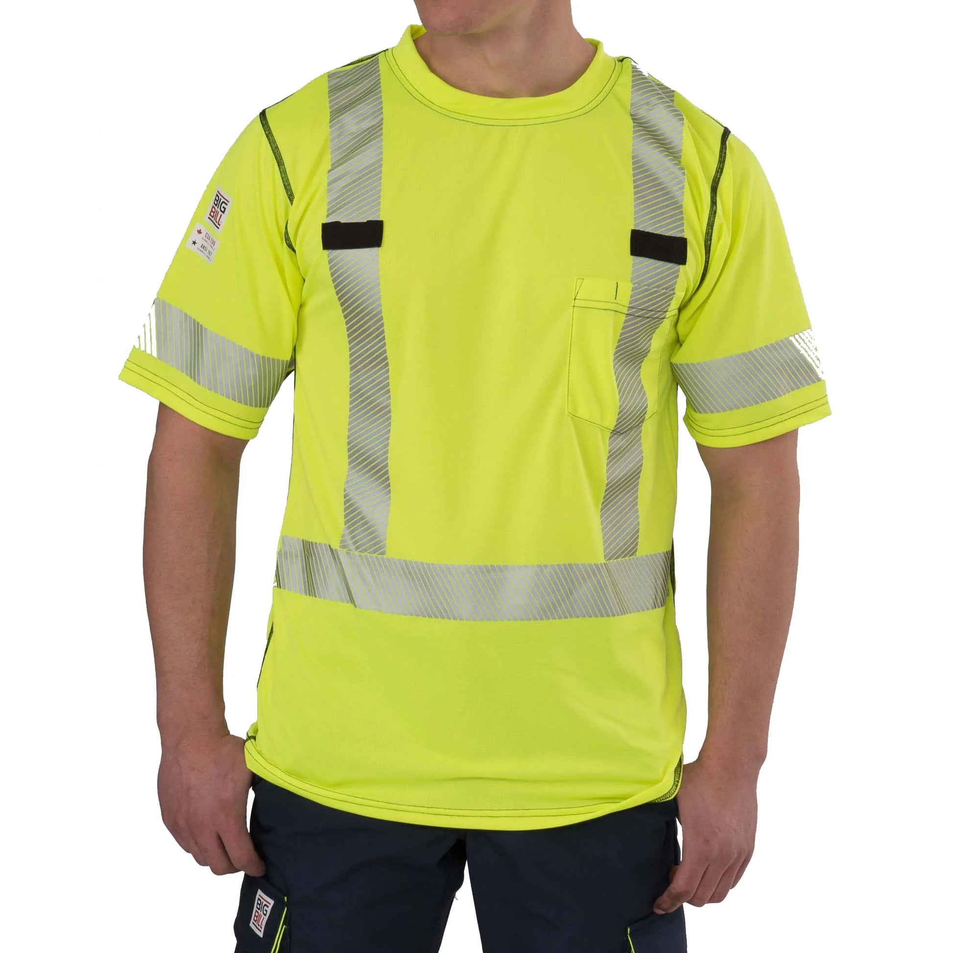 Big Bill High Visibility Short-Sleeve Athletic Performance T-shirt -RT54HVK5 - Basics Clothing Store