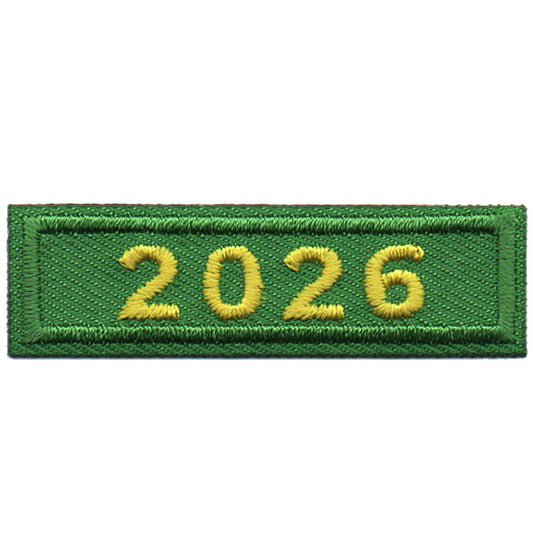 2026 Green Year Bar Patch Iron On