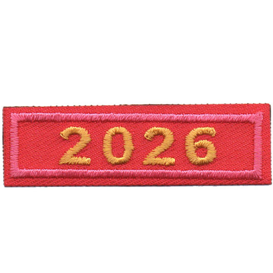 2026 Pink Year Bar Patch