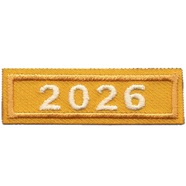 2026 Gold Year Bar Patch Iron On